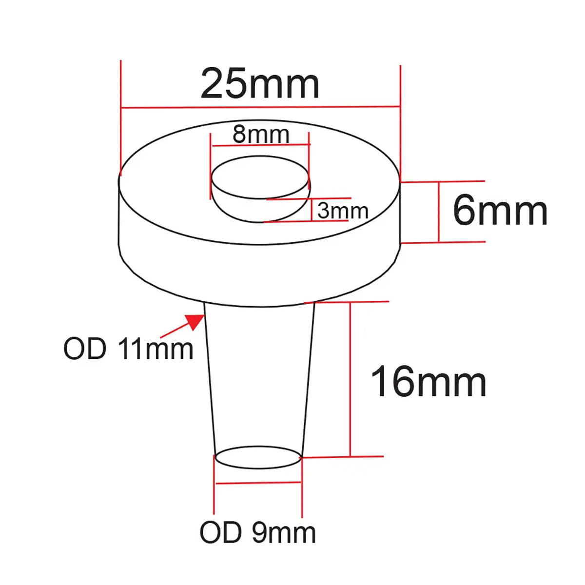 1" Biological Frag Plugs with Mounting Divot - 25 Pack