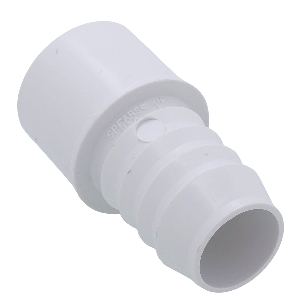 White Pipe Adapter Spigot x Barb