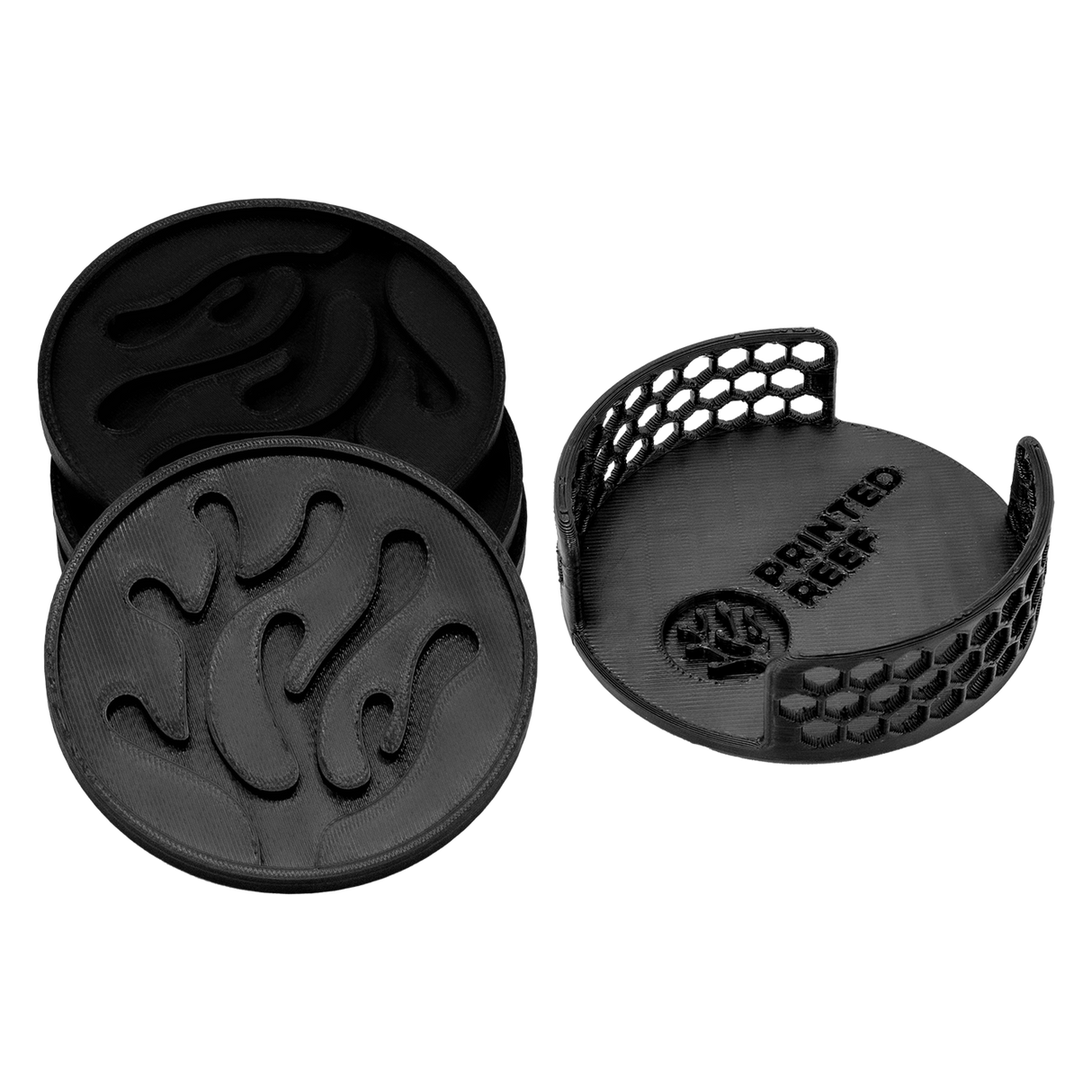 Printed Reef Coral Coasters Set