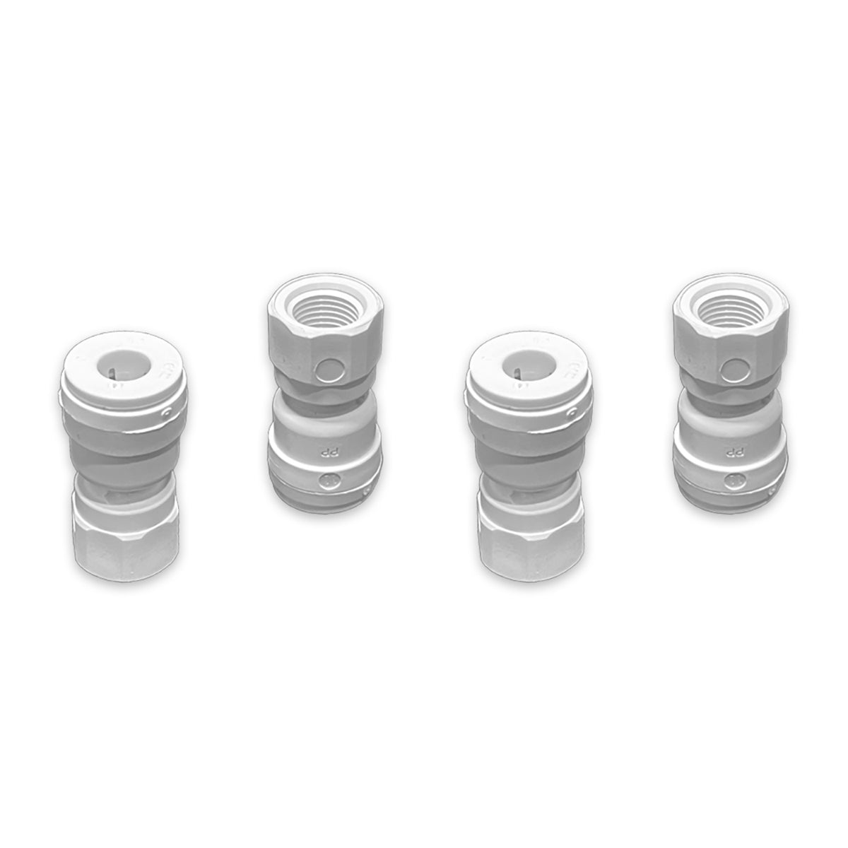 1/4" Push Connect X 1/8" Female NPTF Apex DOS Adapter - 4 Pack