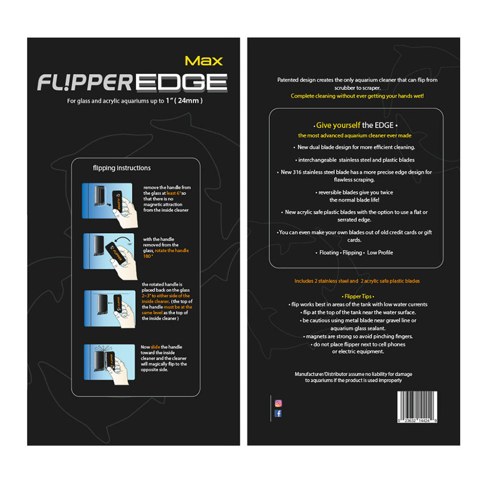 Flipper EDGE Floating Magnetic Aquarium Algae Cleaner - Max