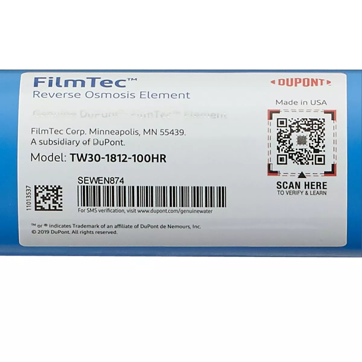 FilmTec 100 GPD Reverse Osmosis Membrane