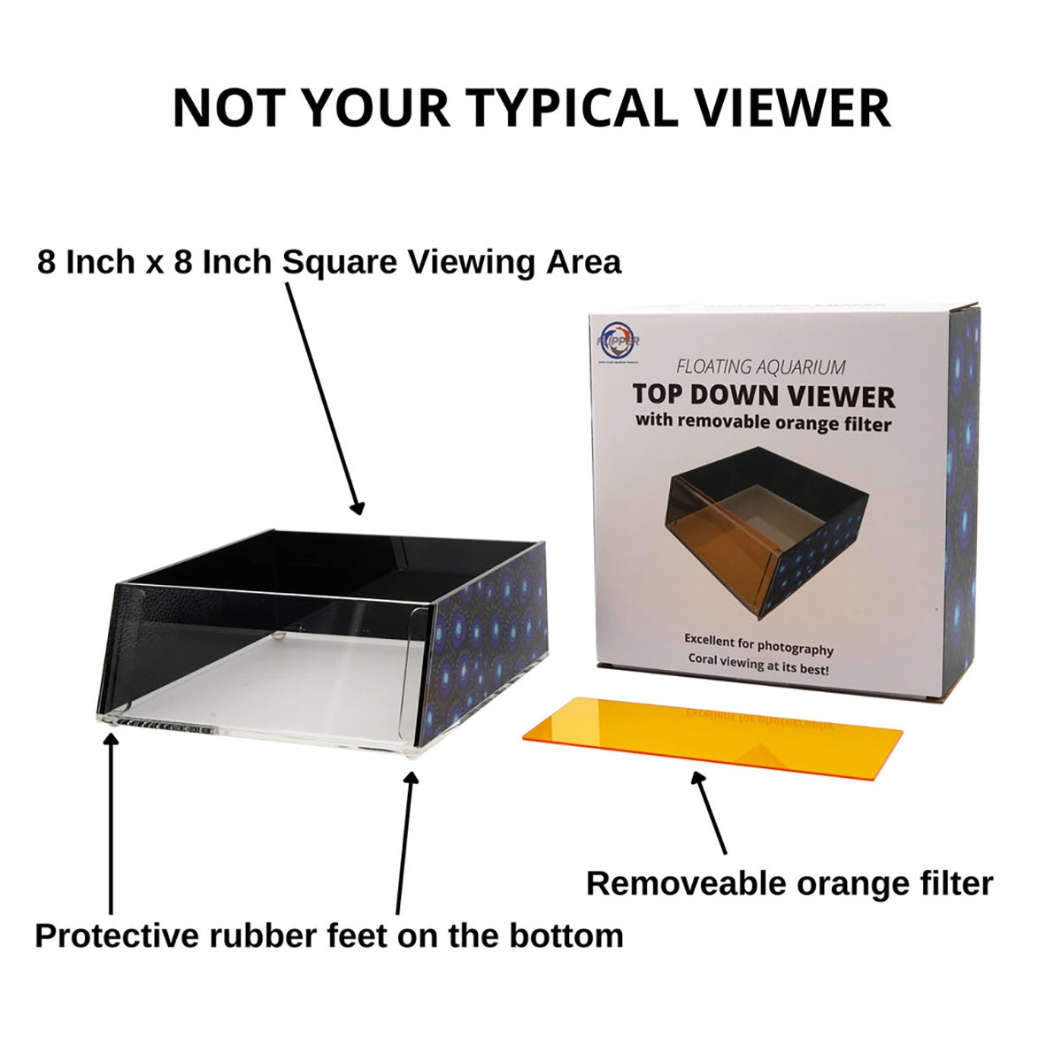 8" Top Down Viewer w/ Removable Orange Filter