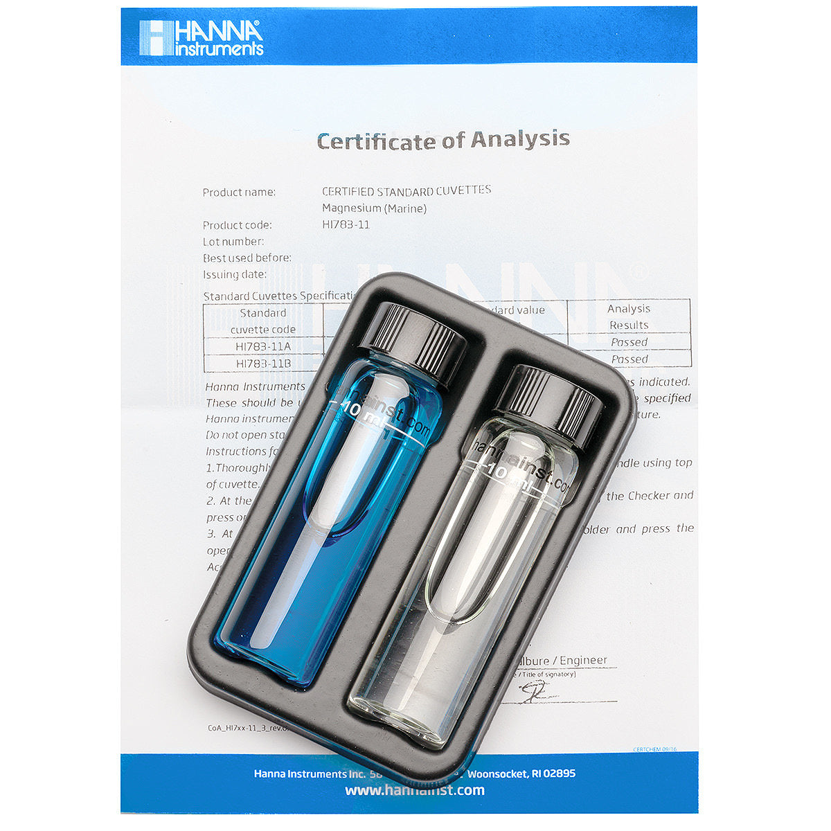 HI783-11 Marine Magnesium Calibration Check Set