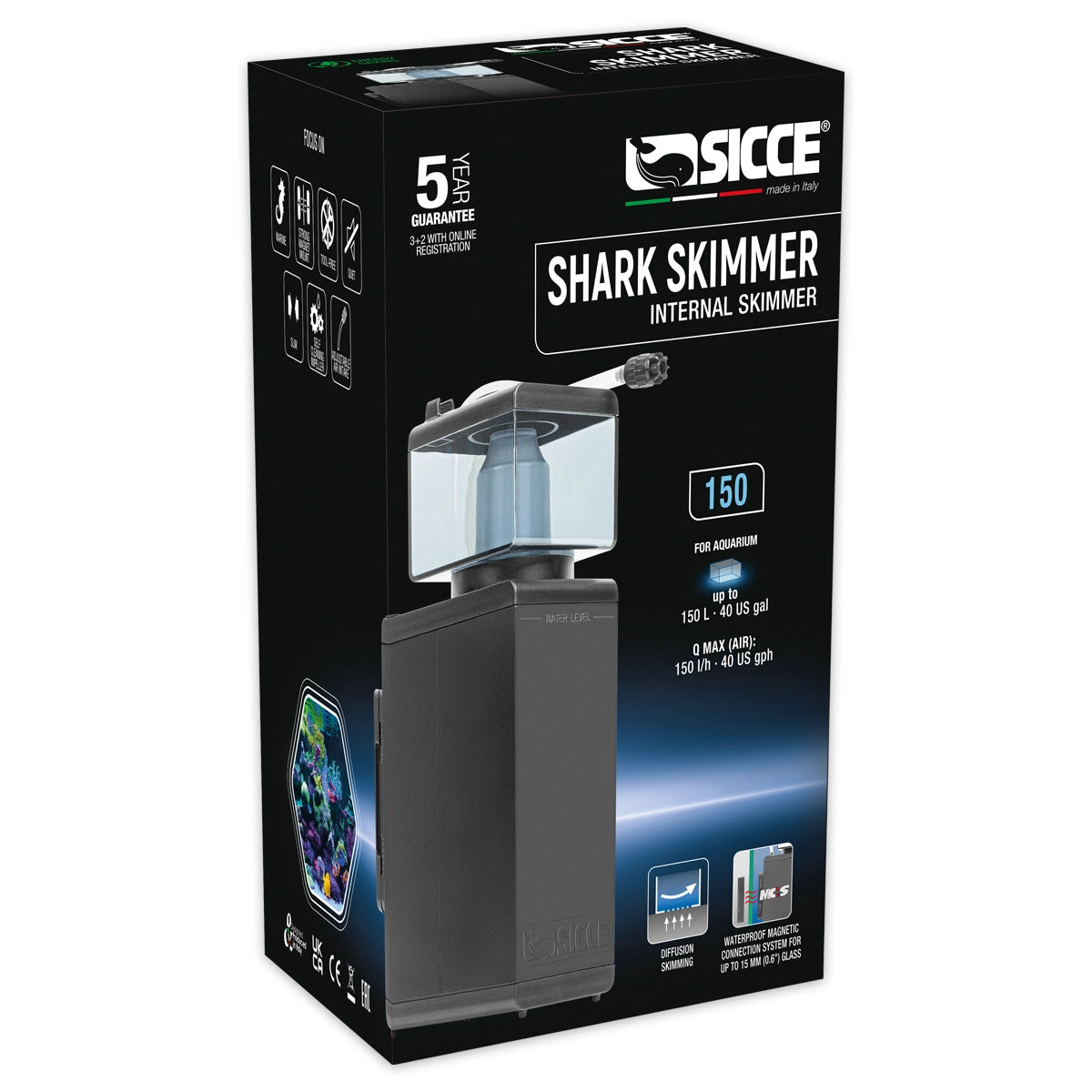Shark 150 Internal Protein Skimmer