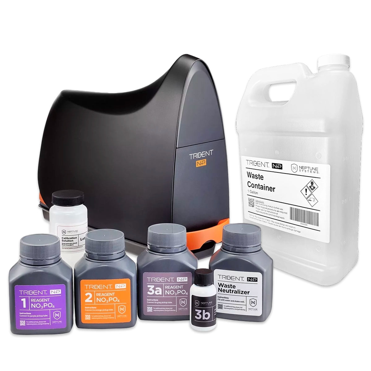 Trident NP Nitrate & Phosphate Tester With 2 Month Reagent Kit & Slim Waste Container