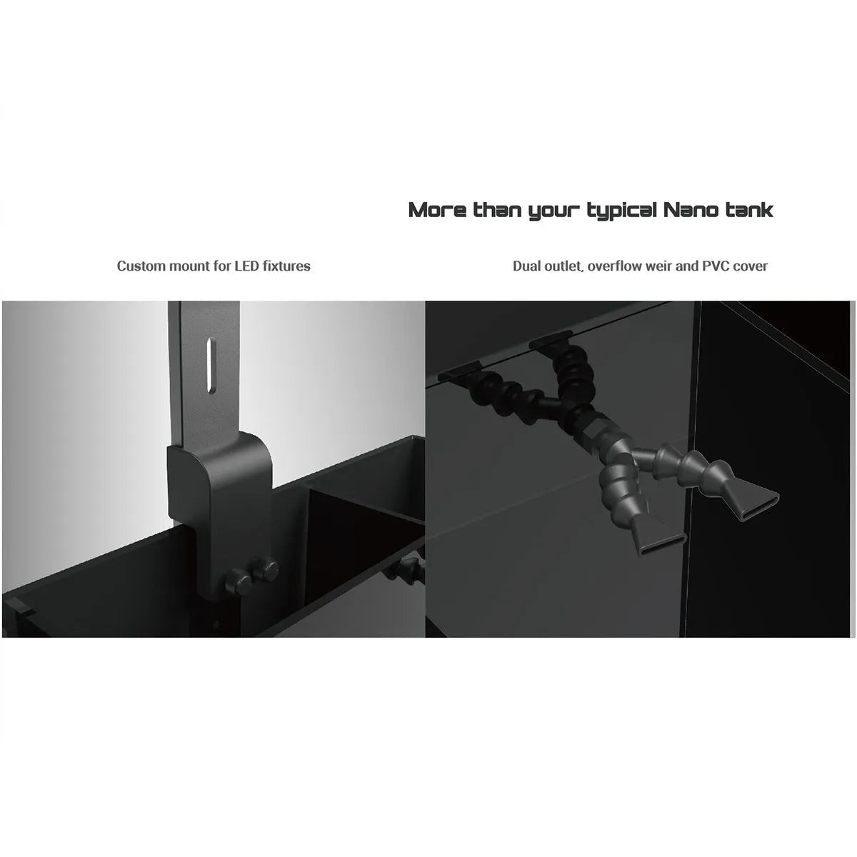 Dice AIO 12 Gallon Nano Cube Aquarium w/ MJ-L165 LED