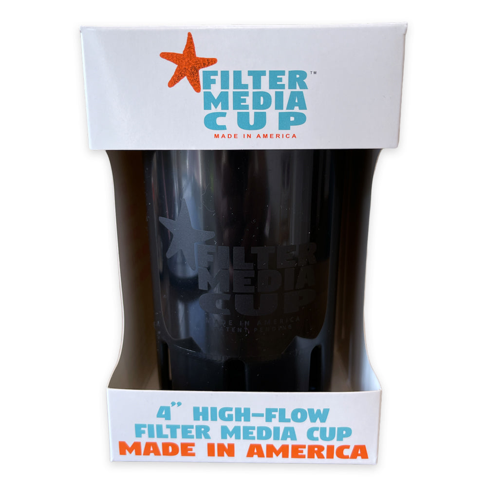 4" High Flow Filter Media Cup - Black Abyss