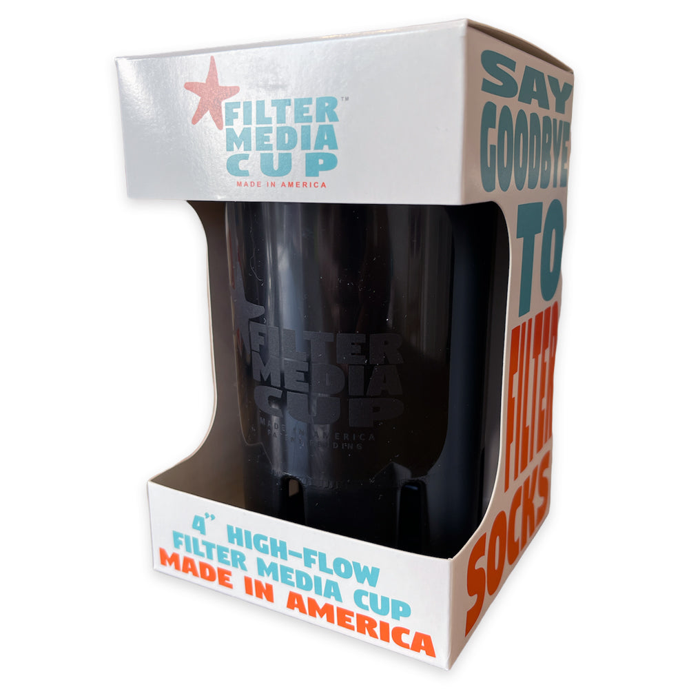 4" High Flow Filter Media Cup - Black Abyss