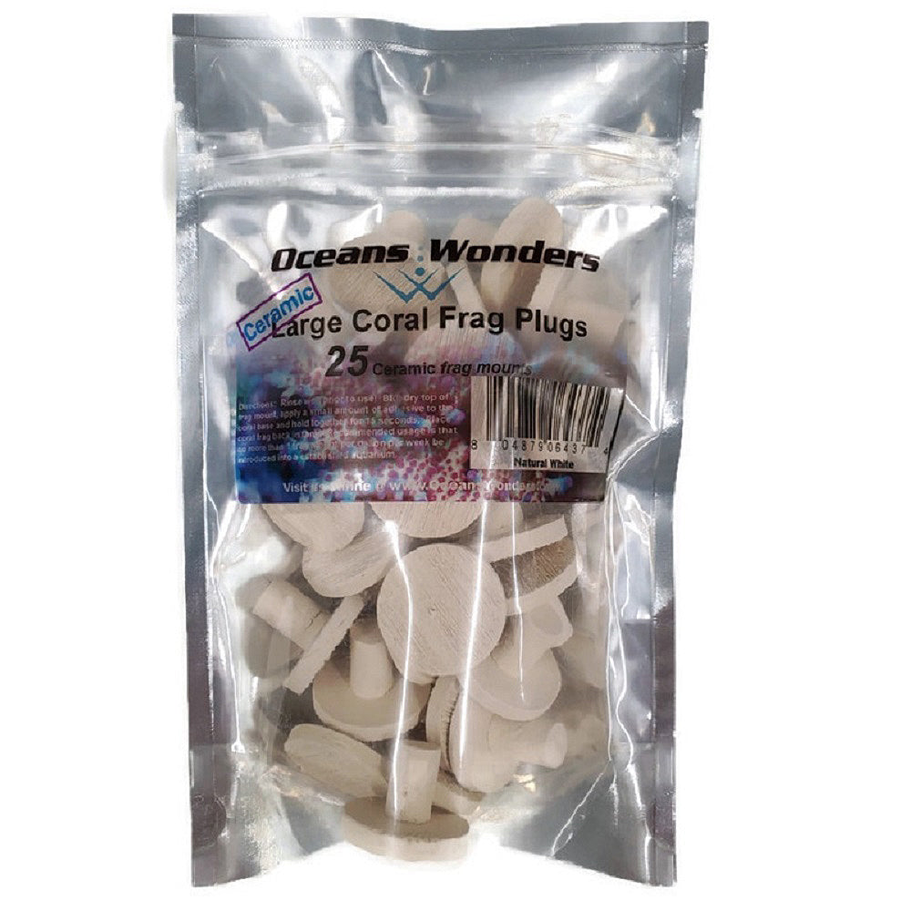 Natural White Large Ceramic Coral Frag Plugs