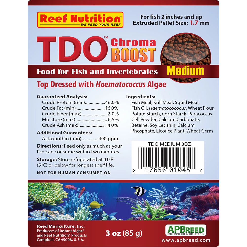 TDO-EP1 Chroma Boost Medium Fish Food 3 oz