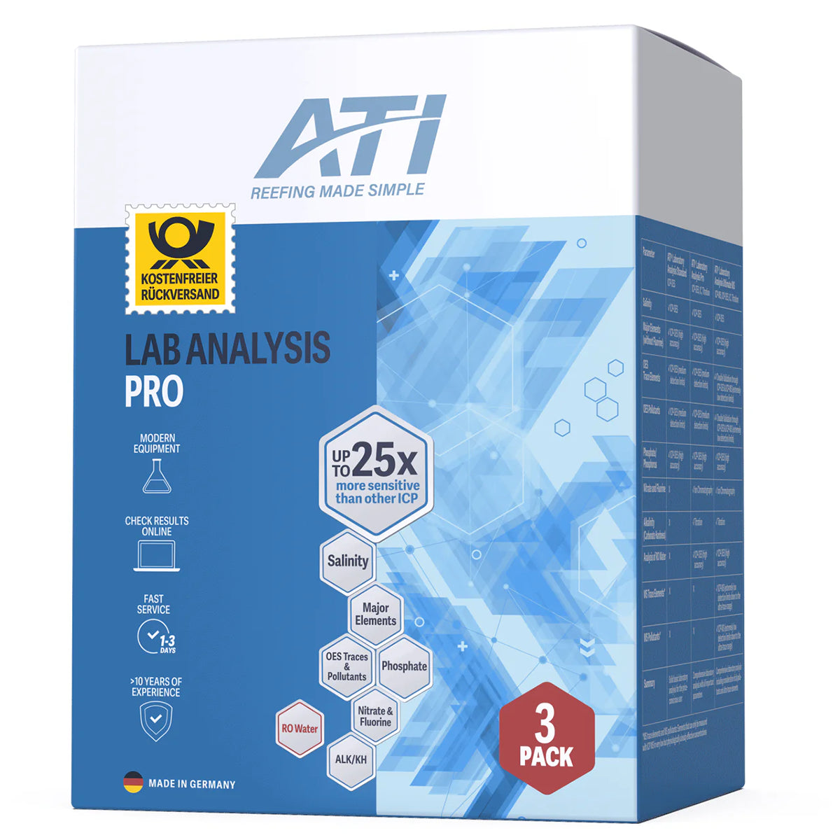 ICP-OES Pro Lab Water Analysis - 3 Pack