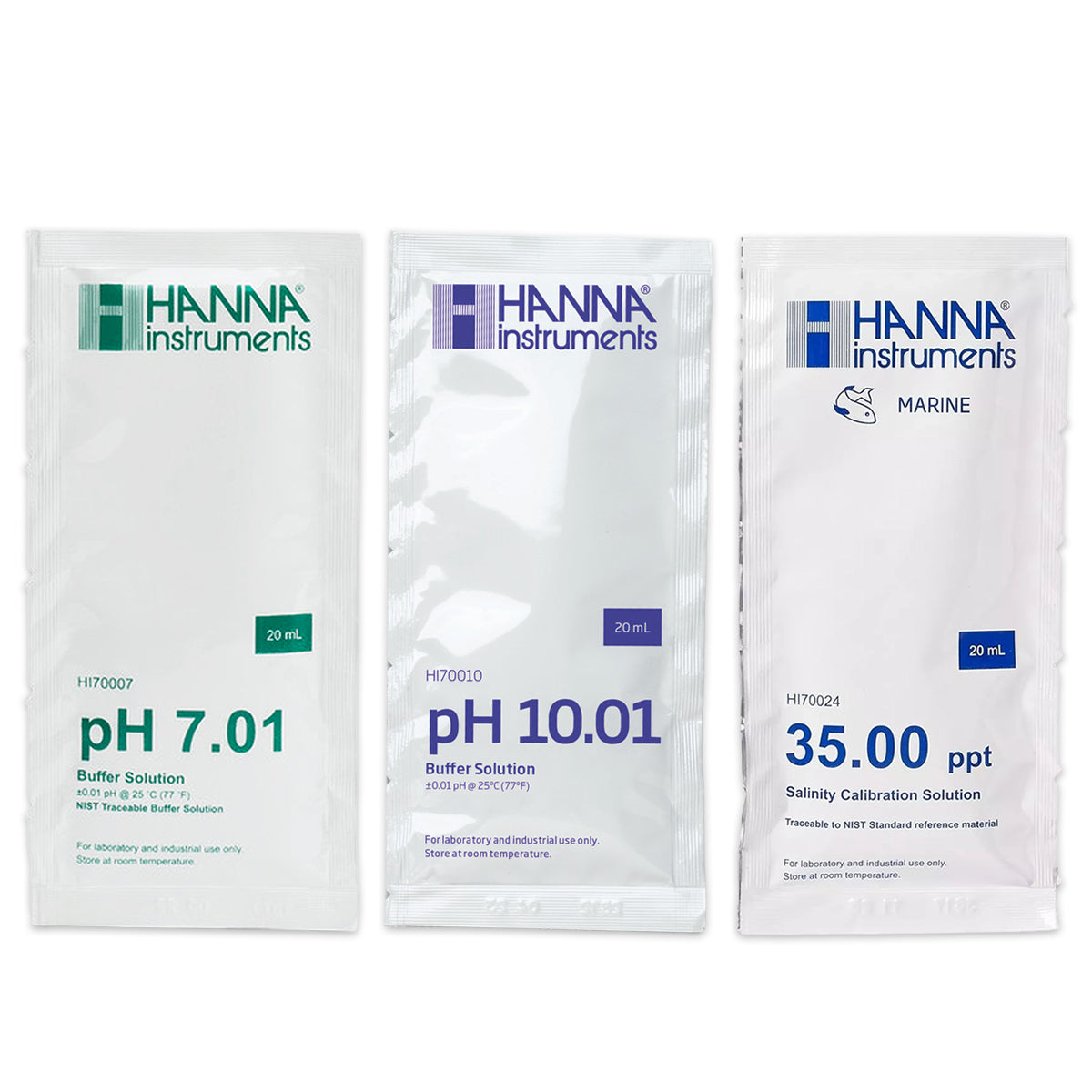 Probe Calibration Kit - pH 7.0, pH 10.0, & Salinity 35 ppt