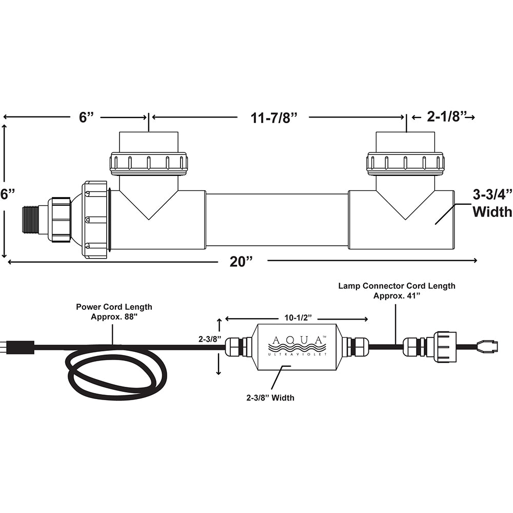 57 Watt Classic UV Sterilizer 2" - Black Body