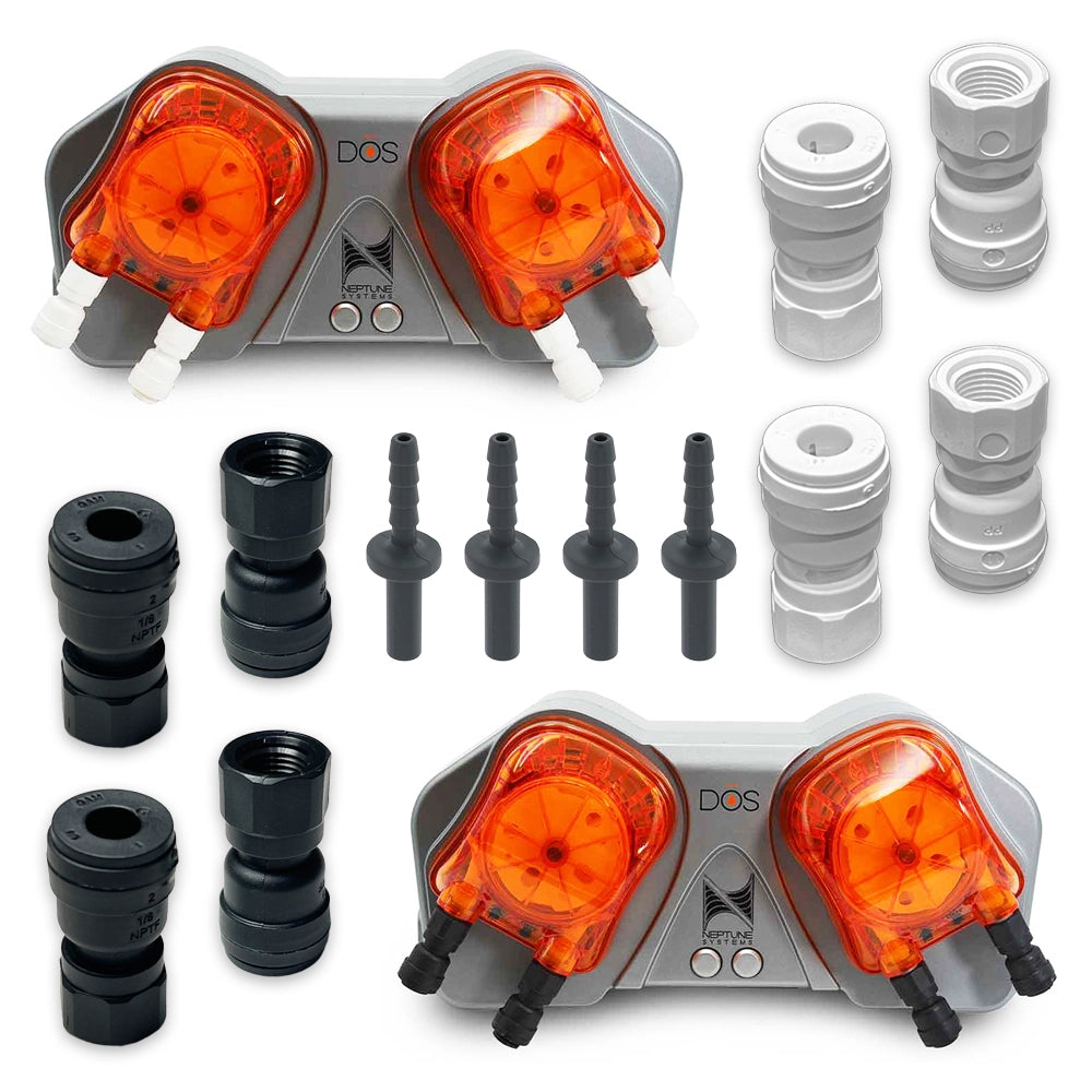 1/4" Push Connect & 3/16" Barb Apex DOS Adapter Kit - 4 Pack
