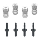 1/4" Push Connect & 3/16" Barb Apex DOS Adapter Kit - 4 Pack