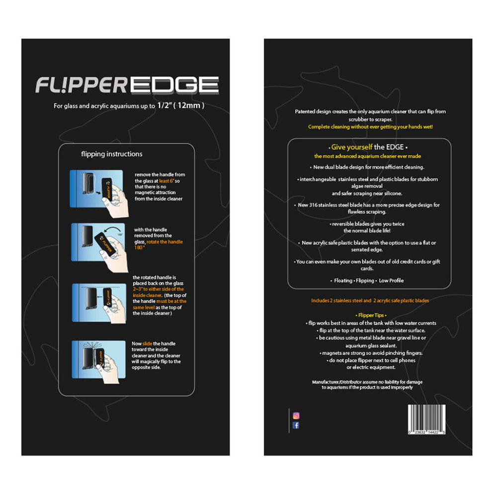 Flipper EDGE Floating Magnetic Aquarium Algae Cleaner - Standard