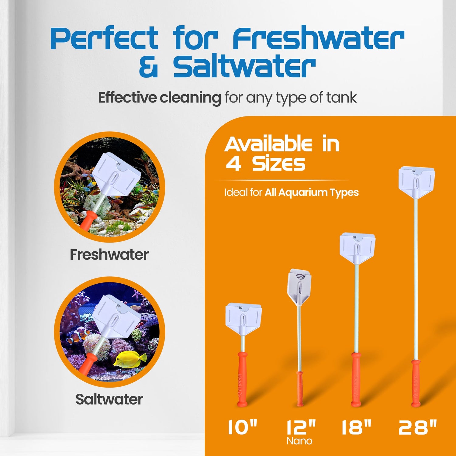 Flipper Platinum Aquarium Algae Scraper - 28"