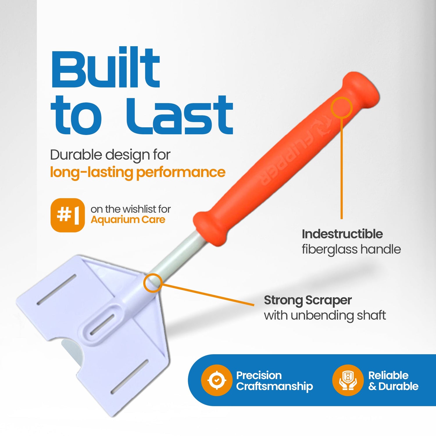 Flipper Platinum Aquarium Algae Scraper - 10"