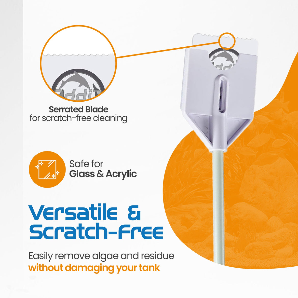 Flipper Platinum NANO Aquarium Algae Scraper 12"