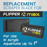 Flipper MAX ABS Replacement Blades Straight Edge 5 Pack - Acrylic Tanks