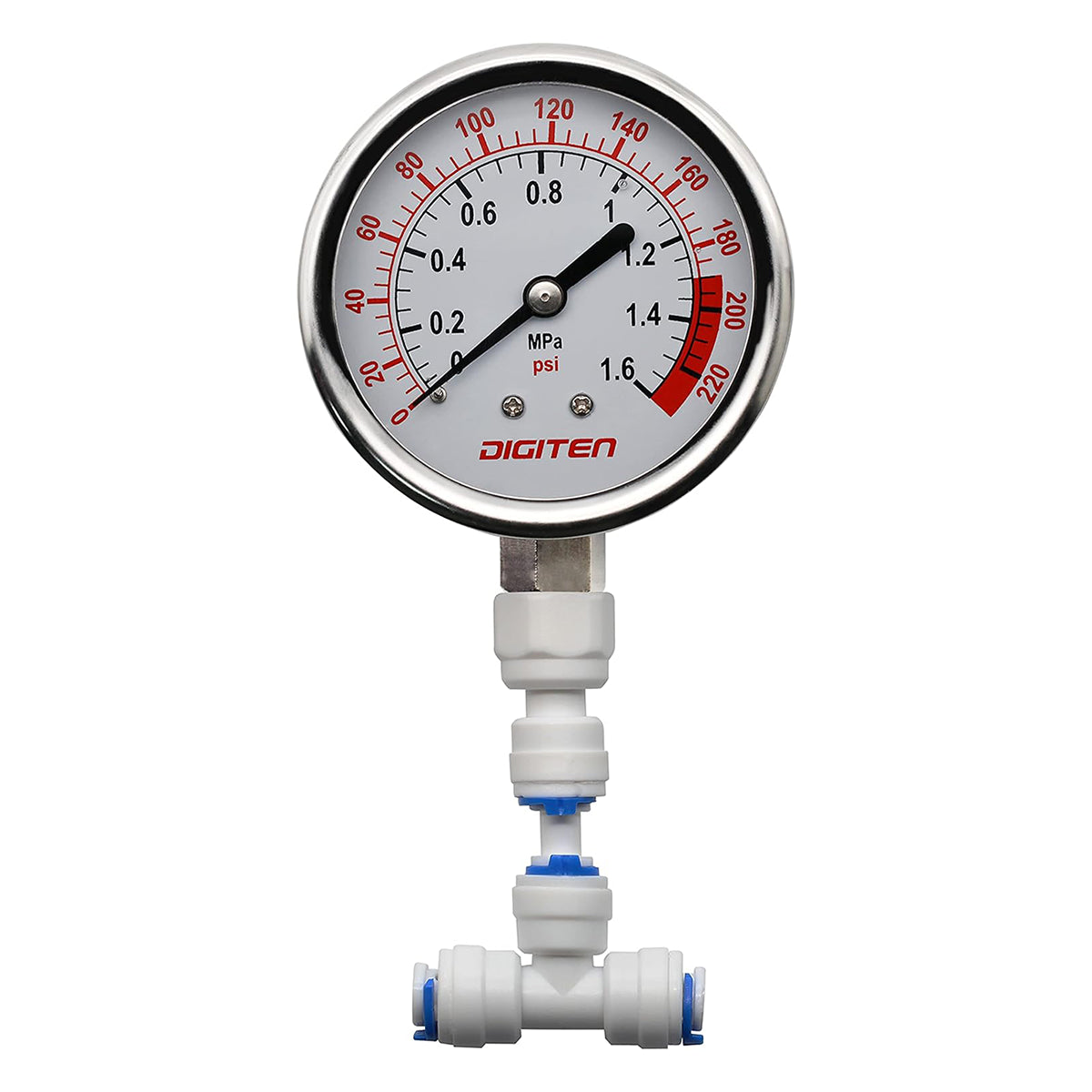 Glycerin Filled Pressure Gauge 0-220 PSI