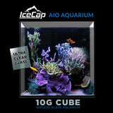 10 Gallon Cube AIO Rimless Glass Aquarium