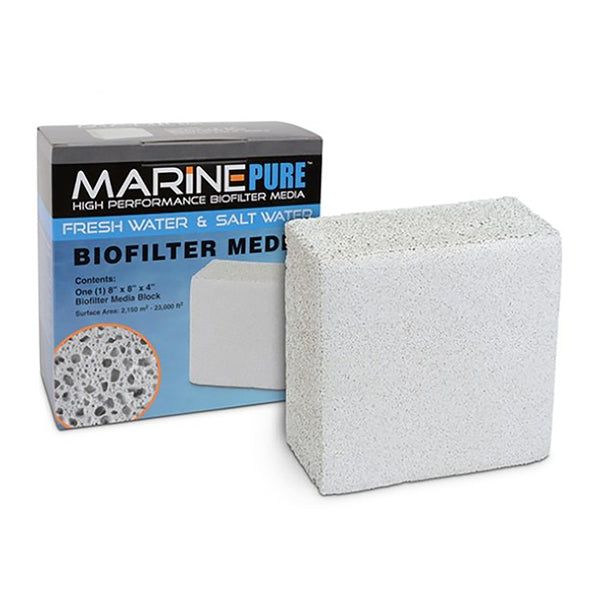 MarinePure Ceramic Biofilter Media Block 8"x8"x4"
