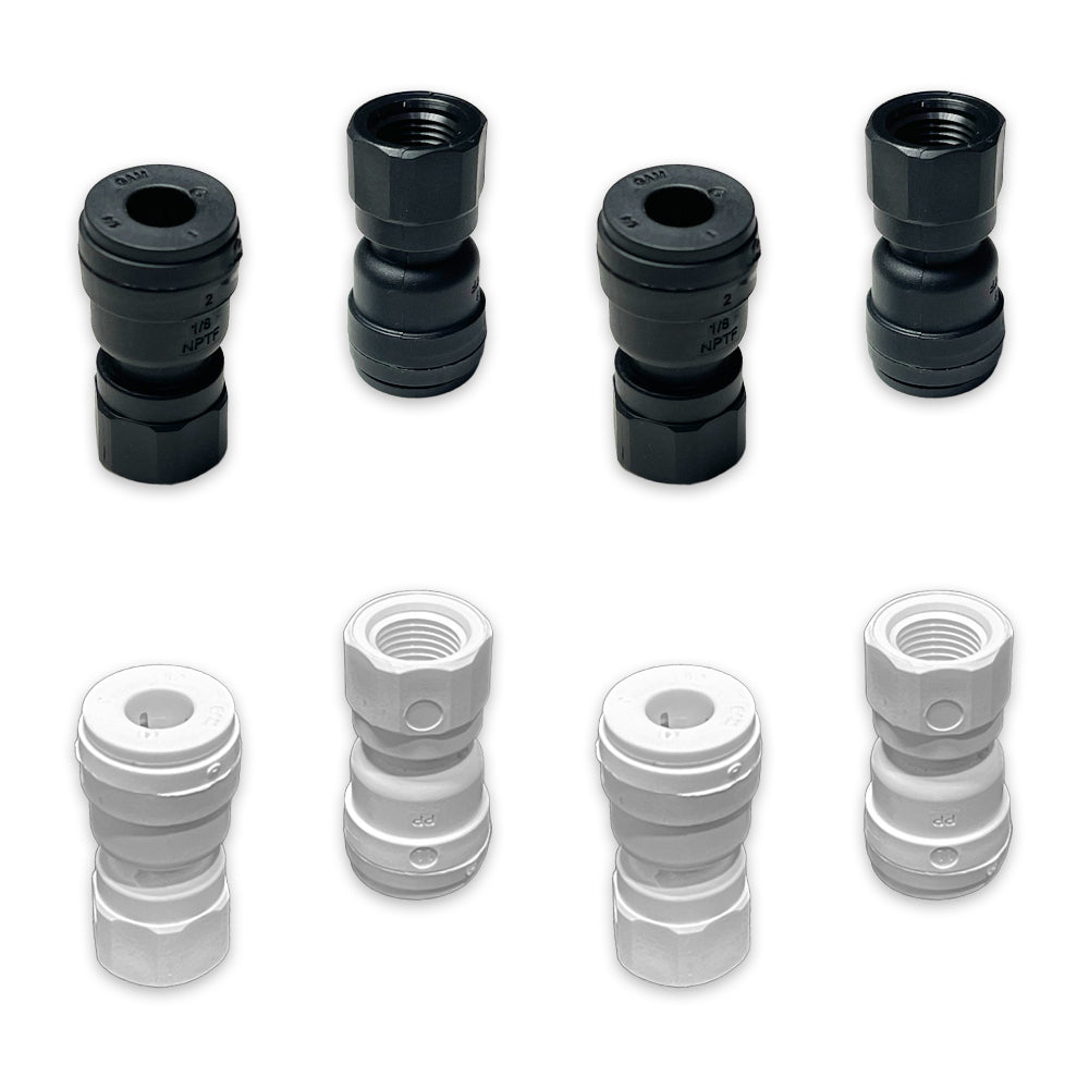 1/4" Push Connect X 1/8" Female NPTF Apex DOS Adapter - 4 Pack